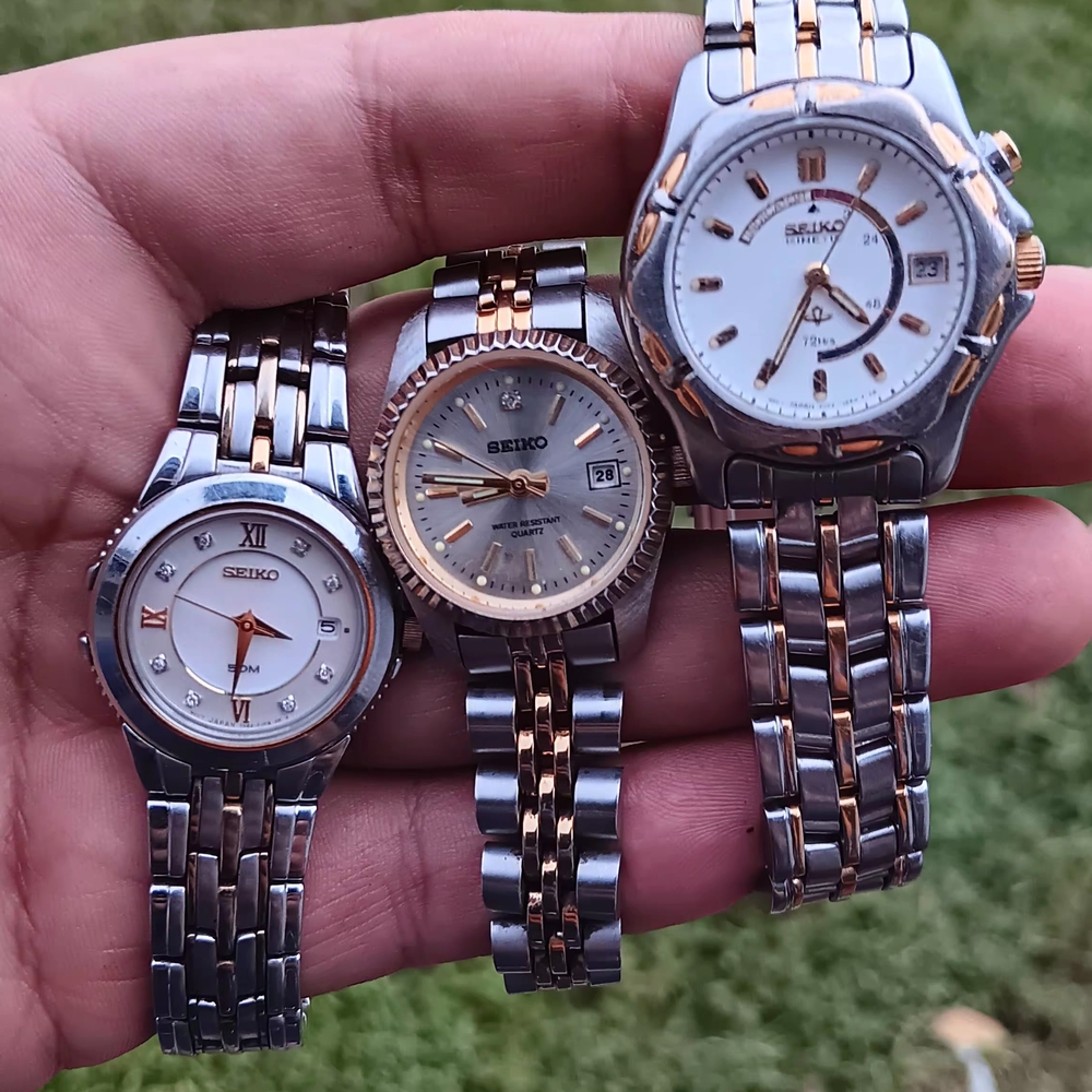 Seiko Silver and Gold Watches
